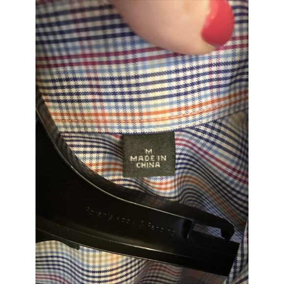 Orvis Shirt Mens Medium Blue Plaid Short Sleeve Button Down Casual Camp Outdoors - Picture 3 of 10